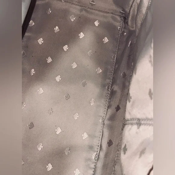 Kate Spade Large 3 tone leather handbag. Baby Lilac, Navy & White. EUC. - Picture 10 of 15